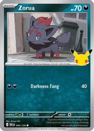 Zorua 095/null - ME 30th Celebration Holofoil