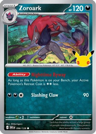 Zoroark 096/null - ME 30th Celebration Holofoil