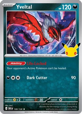 Yveltal 100/null - ME 30th Celebration Holofoil