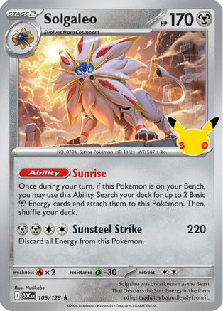 Solgaleo 105/null - ME 30th Celebration Holofoil