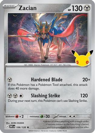 Zacian 106/null - ME 30th Celebration Holofoil