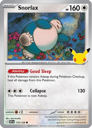 Snorlax 119/null - ME 30th Celebration Holofoil