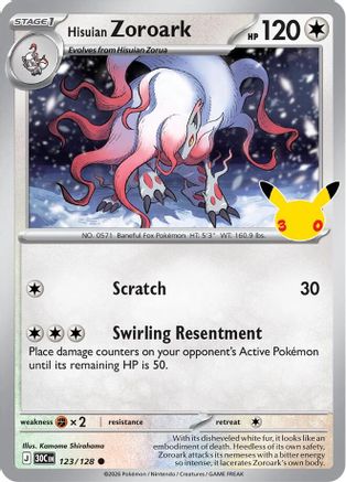 Hisuian Zoroark 123/null - ME 30th Celebration Holofoil
