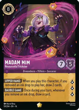 Madam Mim - Resourceful Trickster (59/204) - Hyperia City Holofoil