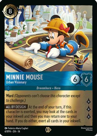 Minnie Mouse - Urban Visionary (4) - Disney Lorcana Promo Cards Cold Foil