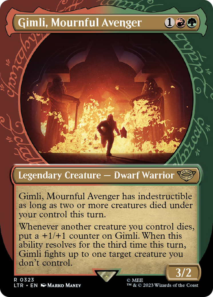 Gimli, Mournful Avenger (LTR-323) - The Lord of the Rings: Tales of Middle-earth: (Showcase) (Borderless)