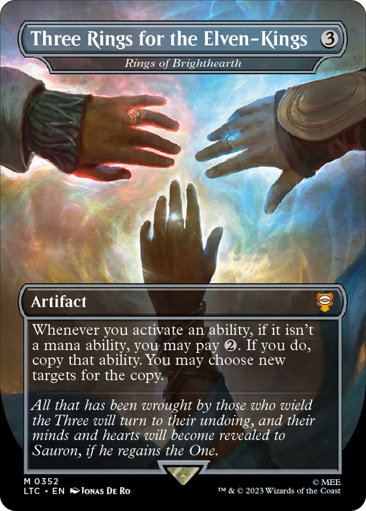 Rings of Brighthearth (LTC-352) - Tales of Middle-earth Commander / Three Rings for the Elven-Kings (Borderless) Foil