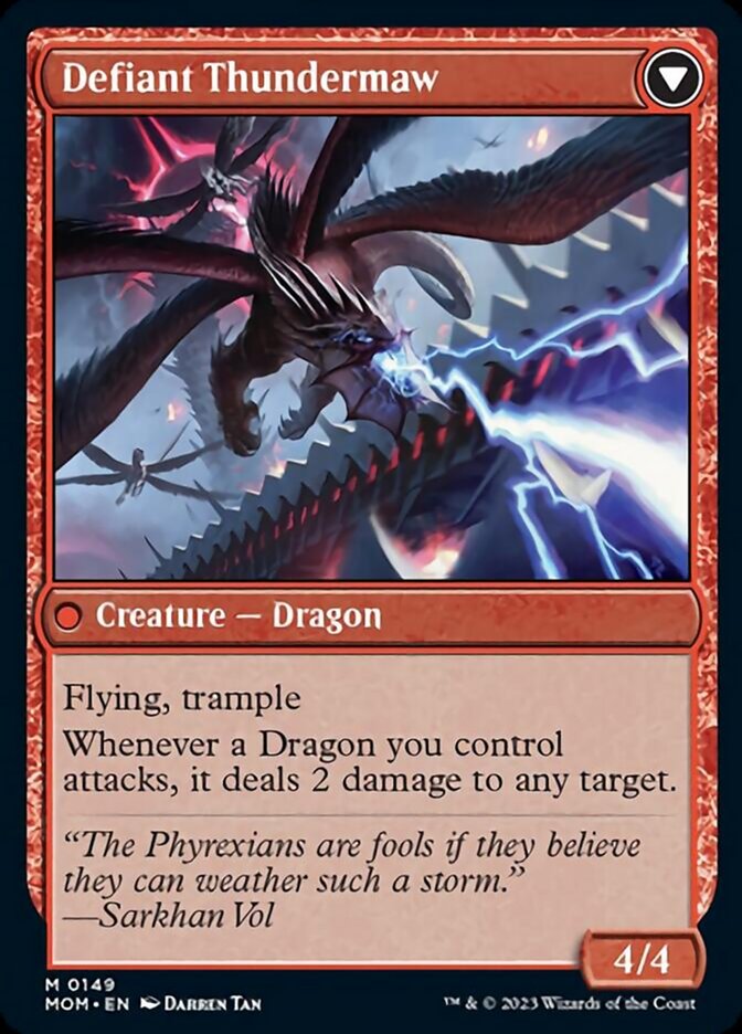 Invasion of Tarkir // Defiant Thundermaw (MOM-149) - March of the Machine