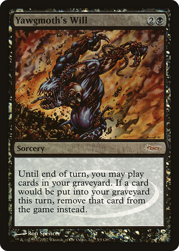 Yawgmoth's Will (JDG-003) - Judge Gift Cards 2007 Foil