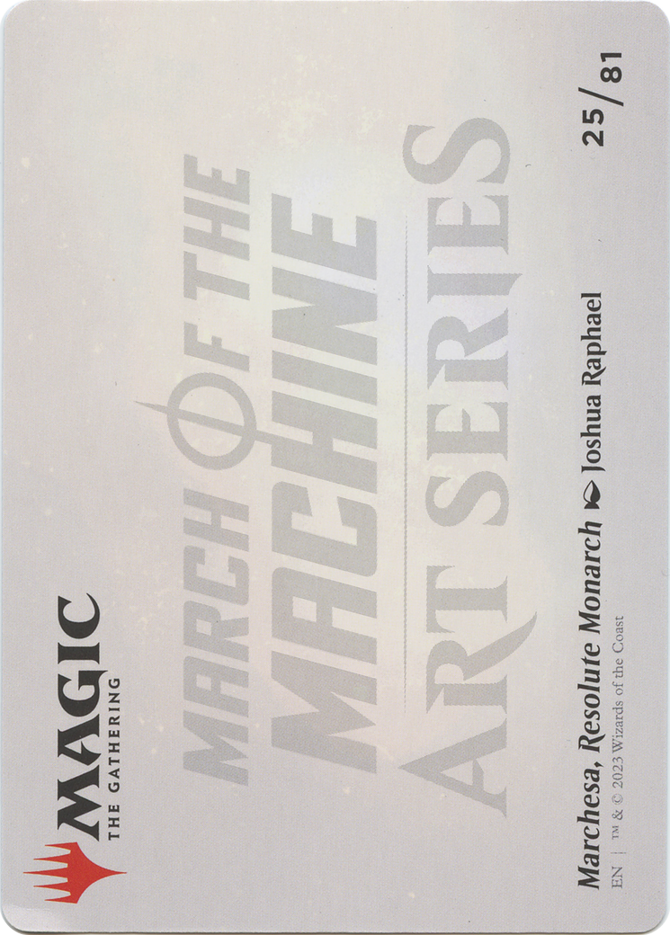 Marchesa, Resolute Monarch // Marchesa, Resolute Monarch (AMOM-025) - March of the Machine Art Series (Borderless) Foil