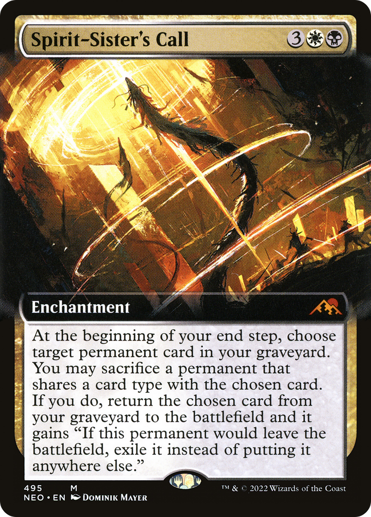 Spirit-Sister's Call (NEO-495) - Kamigawa: Neon Dynasty: (Extended Art)