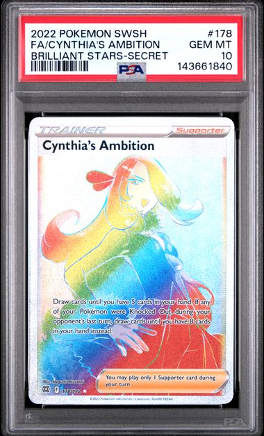 Cynthia's Ambition Secret Rare Brilliant Stars 178/172 PSA 10
