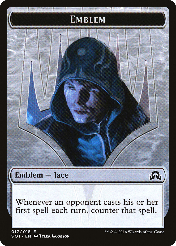Jace, Unraveler of Secrets Emblem (SOI-017) - Shadows over Innistrad Tokens
