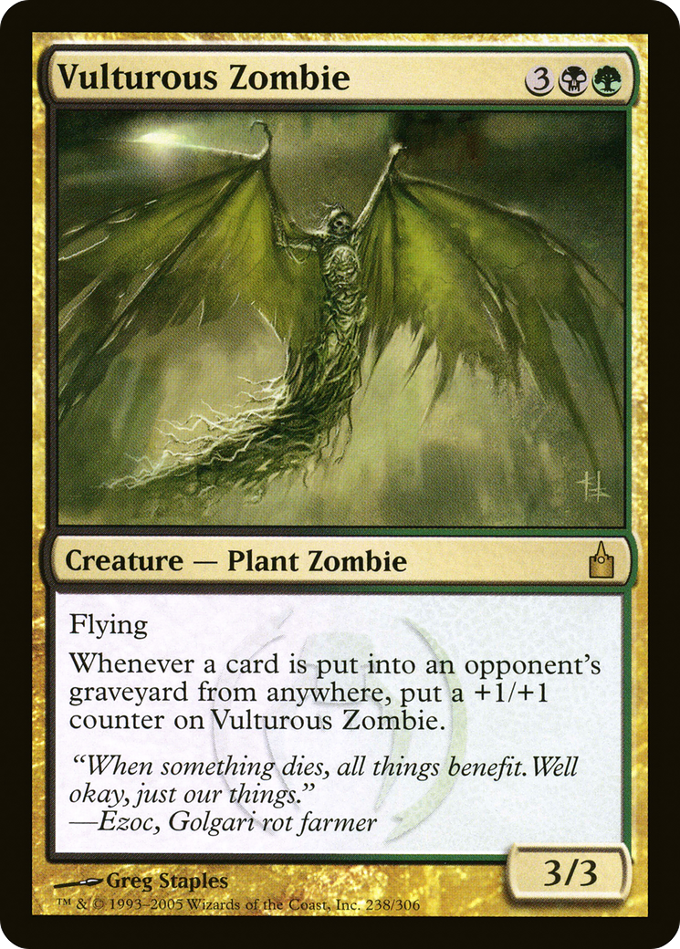Vulturous Zombie (RAV-238) - Ravnica: City of Guilds Foil