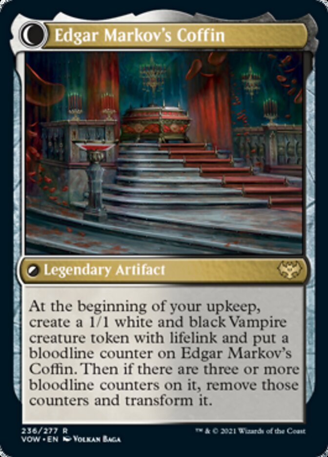 Edgar, Charmed Groom // Edgar Markov's Coffin (VOW-236) - Innistrad: Crimson Vow: (Double Faced Transform) Foil