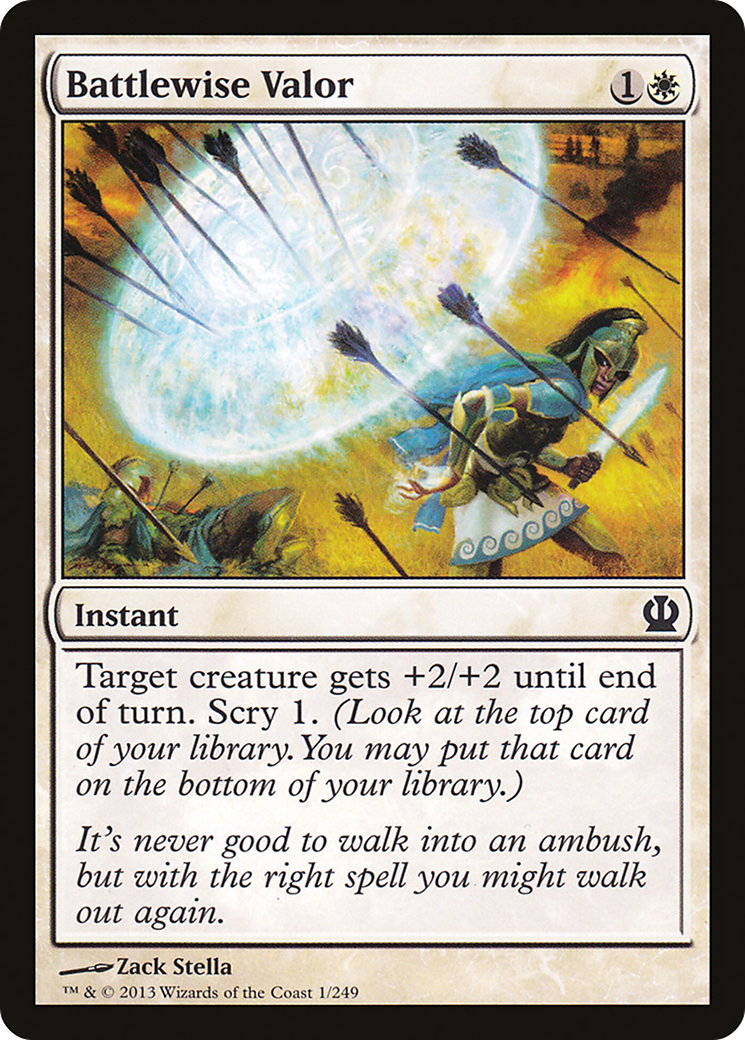 Battlewise Valor (THS-001) - Theros Foil