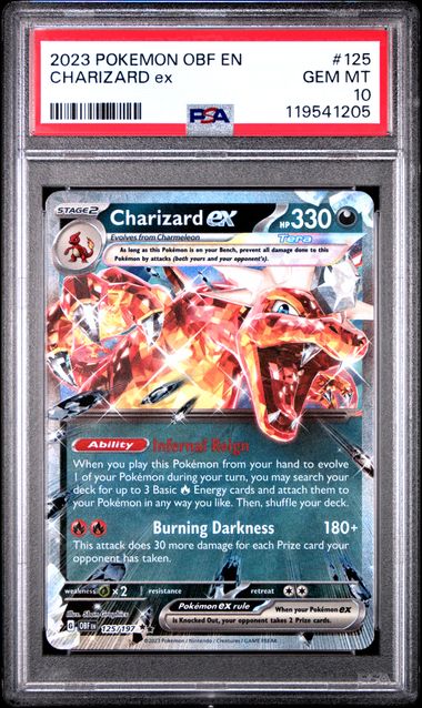 Charizard ex Obsidian Flames 125/197 PSA 10 Charizard ex Obsidian Flames 125/197 PSA 10