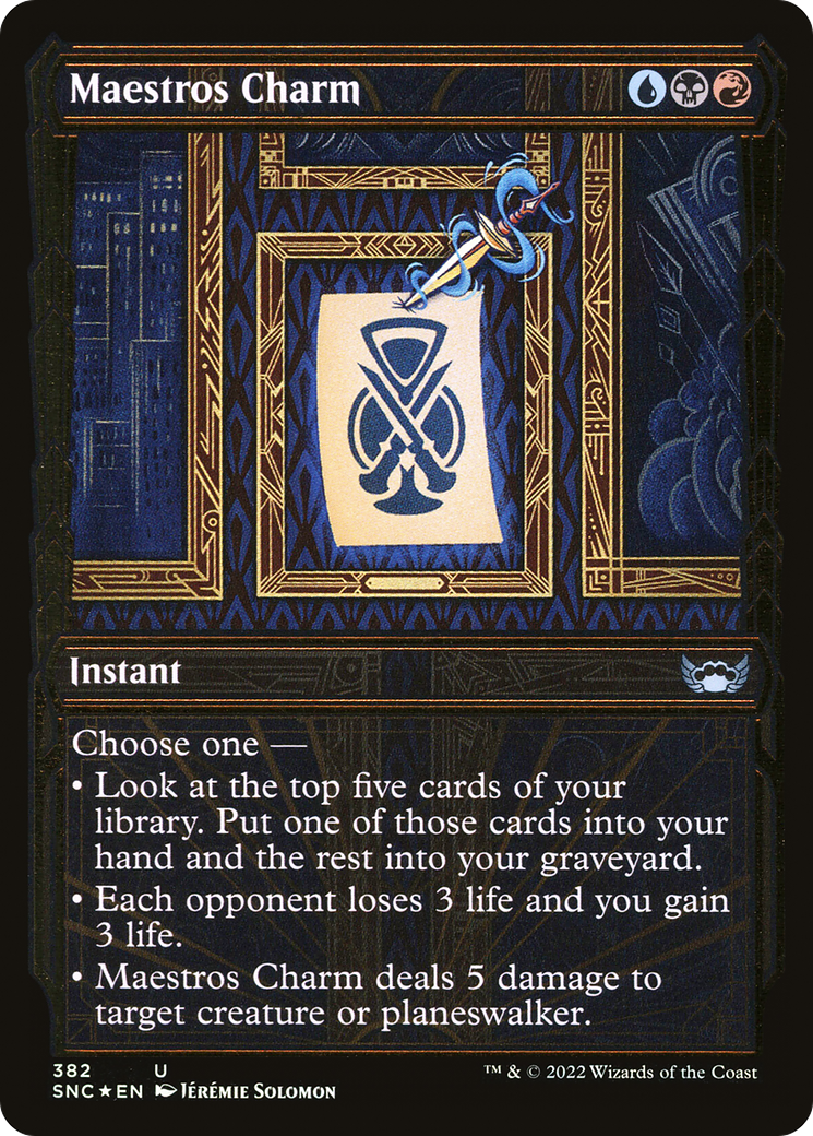 Maestros Charm (SNC-382) - Streets of New Capenna: (Showcase) Foil