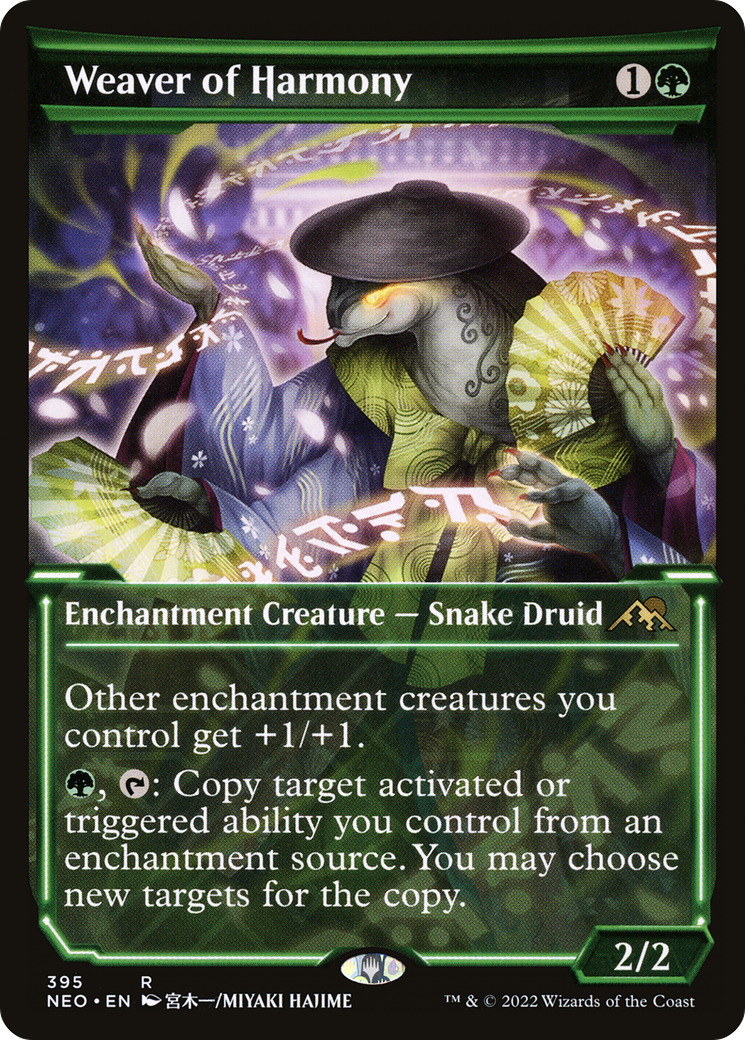 Weaver of Harmony (NEO-395) - Kamigawa: Neon Dynasty: (Showcase) Foil