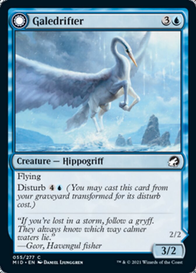Galedrifter // Waildrifter (MID-055) - Innistrad: Midnight Hunt: (Double Faced Transform) Foil