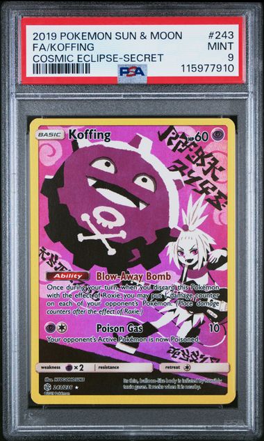 Koffing Cosmic Eclipse Secret Rare 243/236 PSA 9