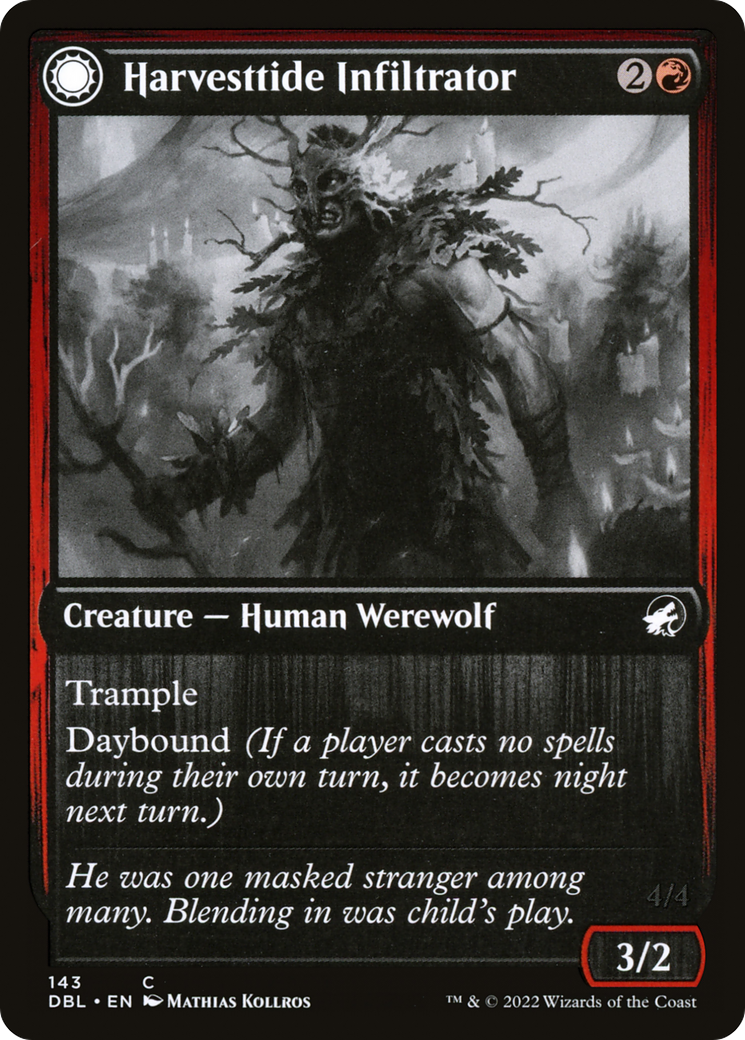 Harvesttide Infiltrator // Harvesttide Assailant (DBL-143) - Innistrad: Double Feature: (Double Faced Transform)
