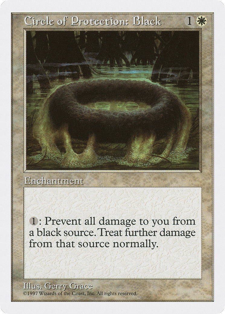 Circle of Protection: Black (5ED-017) - Fifth Edition
