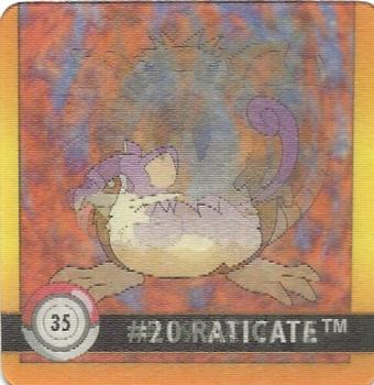 pokemon card raticate Rattata & Raticate (35) [1999 Pokemon Action Flipz Premier Edition]