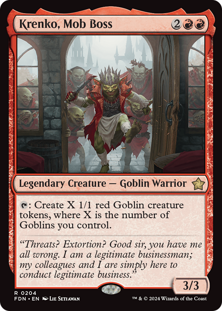 Krenko, Mob Boss (FDN-204) - Foundations Foil