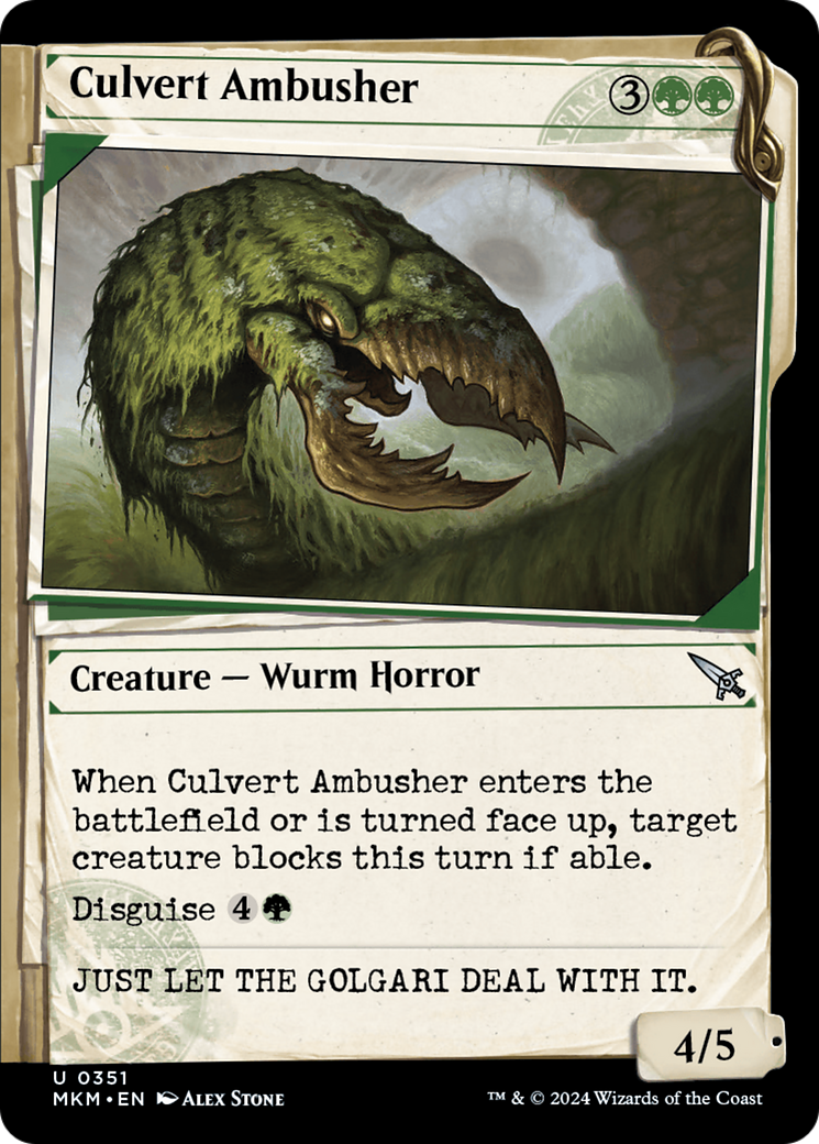 Culvert Ambusher (MKM-351) - Murders at Karlov Manor: (Showcase) Foil