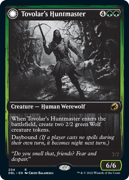 Tovolar's Huntmaster // Tovolar's Packleader (DBL-204) - Innistrad: Double Feature: (Double Faced Transform) Foil