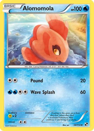 Alomomola 038/114 - Black and White Reverse Holofoil