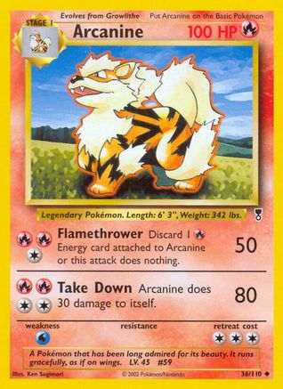 Arcanine 036/110 - Legendary Collection Reverse Holofoil