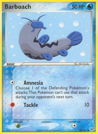 Barboach 054/107 - Deoxys Reverse Holofoil