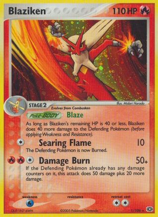 Blaziken 001/106 - Emerald Reverse Holofoil