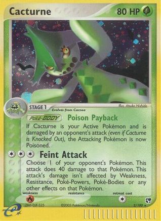 Cacturne 002/100 - Sandstorm Reverse Holofoil