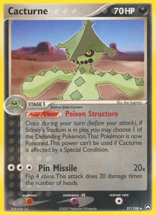 Cacturne 027/108 - Power Keepers Reverse Holofoil