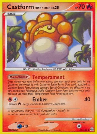 Castform Sunny Form 051/146 - Legends Awakened Reverse Holofoil