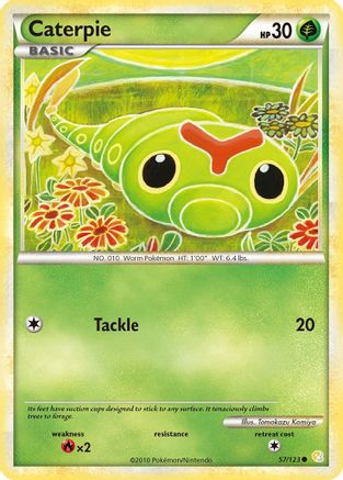 Caterpie 057/123 - HeartGold SoulSilver Reverse Holofoil