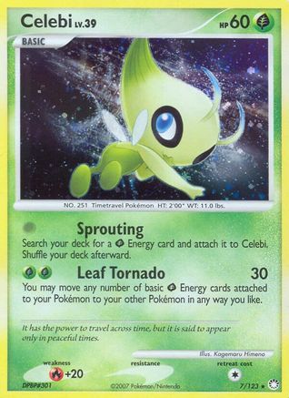 Celebi 007/123 - Mysterious Treasures Holofoil