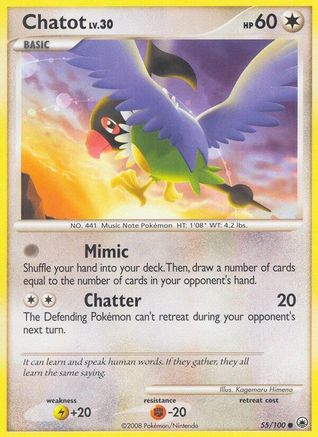 Chatot 055/100 - Majestic Dawn Reverse Holofoil