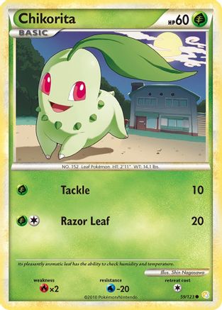 Chikorita 059/123 - HeartGold SoulSilver Reverse Holofoil