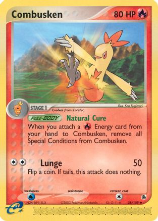 Combusken 028/109 - Ruby and Sapphire Reverse Holofoil