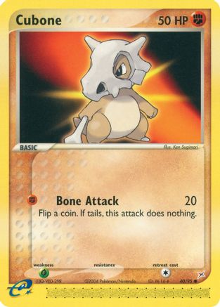Cubone 040/95 - Team Magma vs Team Aqua Reverse Holofoil