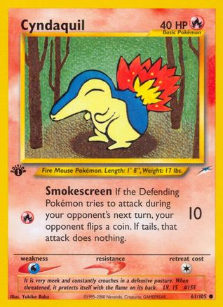 Cyndaquil 061/105 - Neo Destiny 1st Edition