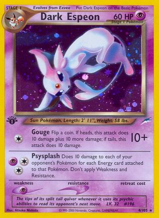 Dark Espeon 004/105 - Neo Destiny 1st Edition Holofoil