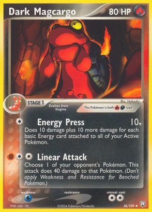 Dark Magcargo 038/109 - Team Rocket Returns Reverse Holofoil