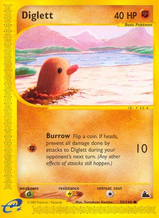 Diglett 050/144 - Skyridge Reverse Holofoil