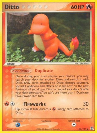 Ditto (Charmander) 061/113 - Delta Species Reverse Holofoil