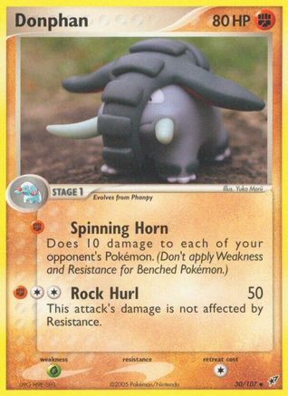 Donphan 030/107 - Deoxys Reverse Holofoil
